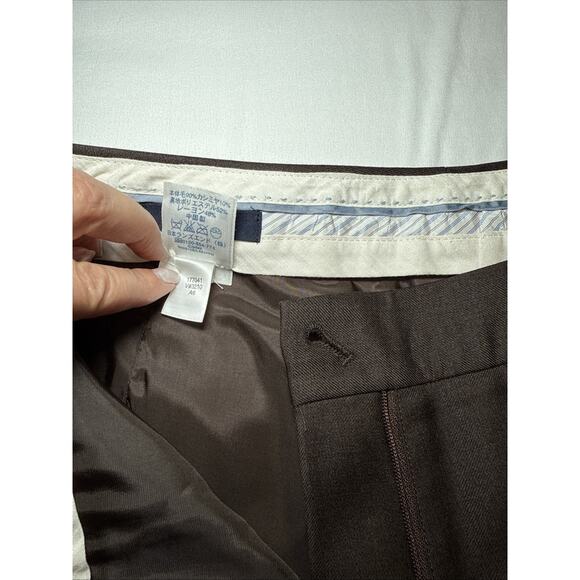 Lands End Womens Size 14 Petite Wool Cashmere Blend Lined Brown Dress Pants EUC - Picture 5 of 12